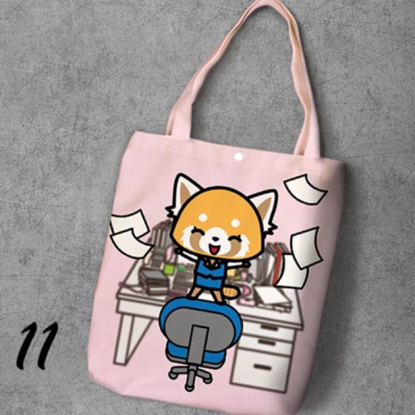Aggretsuko Shoulder Canvas Bag Tote Bag Women Girl Shoulder Bag Shopping Bag 3 - Aggretsuko Merch
