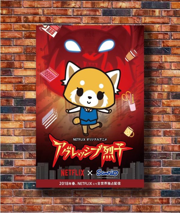 Q0521 Posters and Prints Aggretsuko Japanese Anime TV Show Series Fantasy 24x36in Hot Art Poster Canvas - Aggretsuko Merch