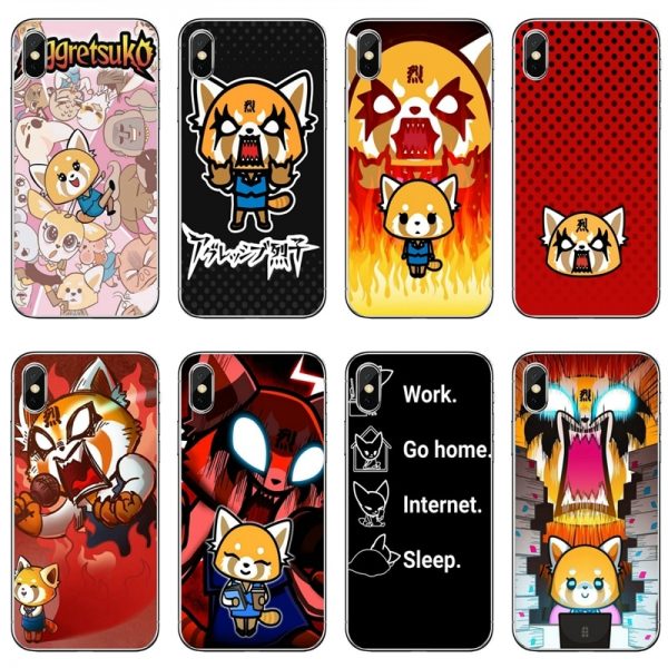 anime Aggretsuko Accessories Phone Case For Samsung Galaxy M30 J8 J7 J6 J5 J4 Prime Plus - Aggretsuko Merch