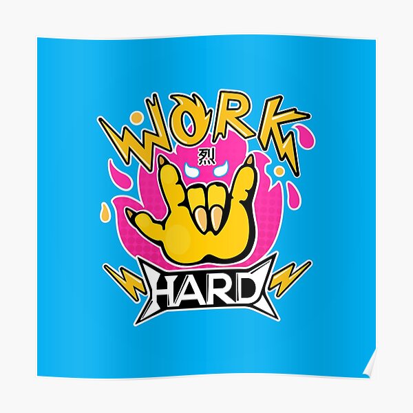 Work hard Poster RB2204product Offical Aggretsuko Merch