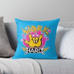 Work hard Throw Pillow RB2204product Offical Aggretsuko Merch
