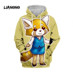 LIASOSO Aggretsuko Game Men s Hoodie 3D Harajuku Fashion Kawaii Streetwear Jogger Sweatshirt Man Hoodies Kids 5.jpg 640x640 5 - Aggretsuko Merch