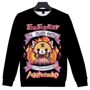 Aggretsuko Sweatshirt 3D O Neck Men Women s Hoodie Long Sleeve Harajuku Streetwear American Cartoon Fashion 2 - Aggretsuko Merch