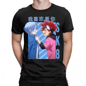 Anime SK8 The Infinity Summer Printing T-shirt à manches courtes pour hommes Mode lâche et 4 - Aggretsuko Merch